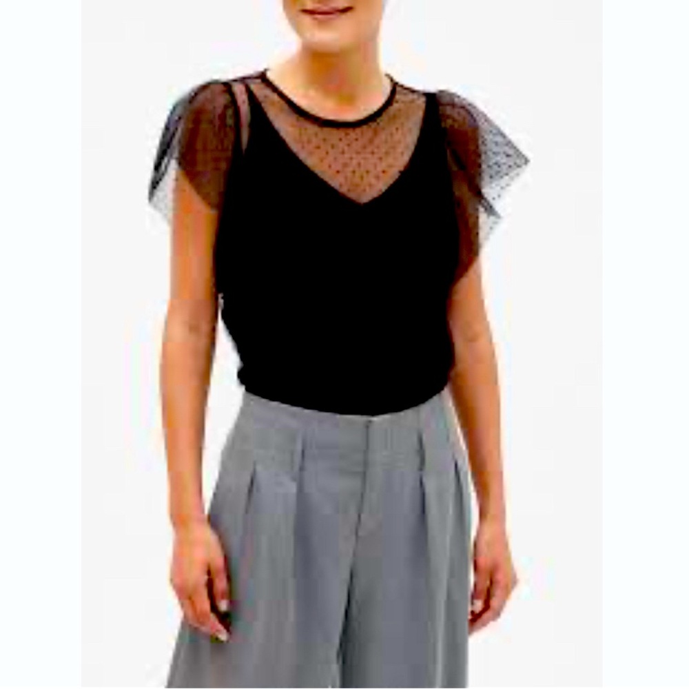 NWT BANANA REPUBLIC mesh blouse szM Beige